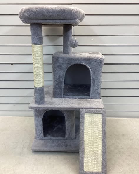 Cat Tree Luxury 34 in. Cat Tower with Double Condos, Spacious Perch.