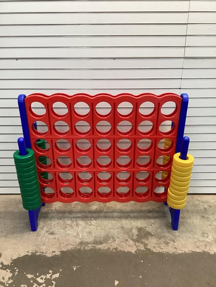 Costway Jumbo 4-to-Score 4 in A Row Giant Game Set Kids Adults Family Fun Red+Blue