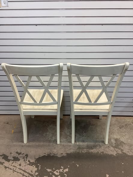 Costway Set of 2 Wooden Dining Chairs Mid Century Farmhouse Retro Kitchen Chairs