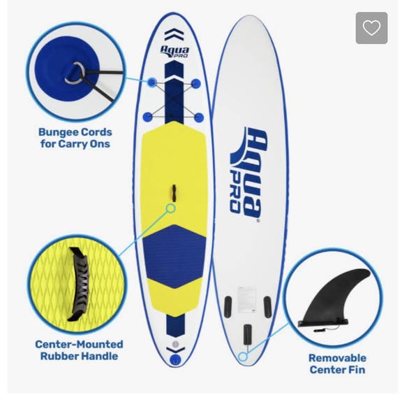 Aqua Leisure APR20926 - 10' 6" Inflatable Non-Slip Paddleboard with Backpack and Pump