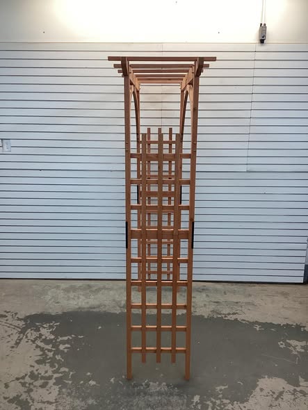 Costway Premium Outdoor Wooden Arbor Arch Pergola Trellis Wood Garden Yard Lattice