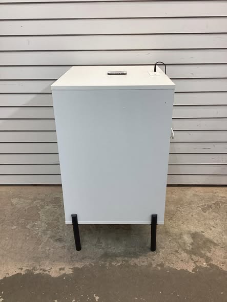 Costway Record Player Stand Turntable Stand with Vinyl Storage Holder & Shelf Table - White