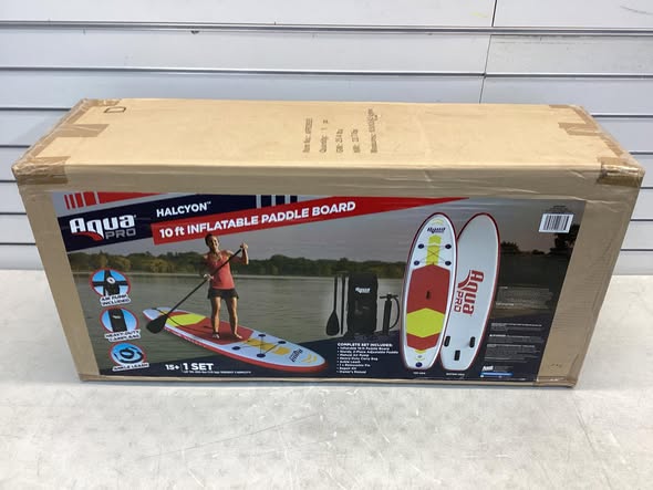 Aqua Pro 10′ Inflatable Paddleboard with Backpack and Pump