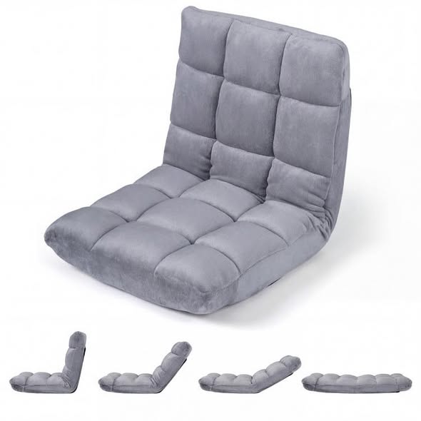 Costway 14-Position Adjustable Cushioned Floor Chair