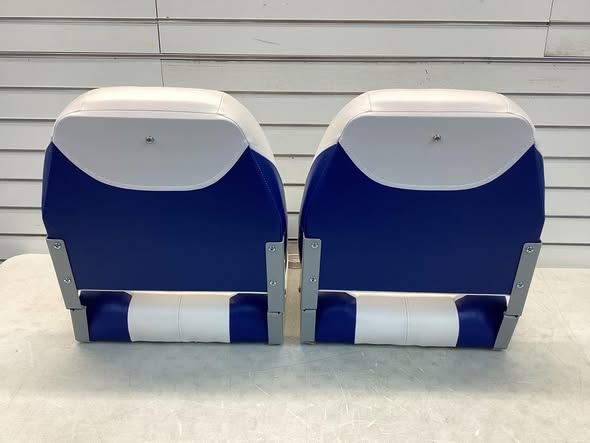 Costway Set of 2 Folding Low Back Fishing Boat Seats with Stainless Steel Screws