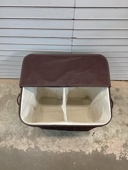 SONGMICS Laundry Hamper with Lid, Bamboo Laundry Basket, Removable Machine Washable Laundry Basket, with Handles, Chestnut Brown
