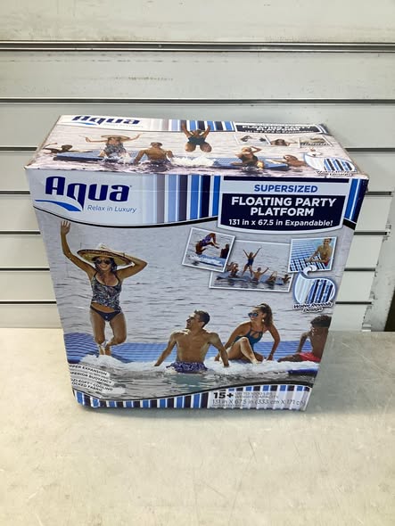 Aqua Large Floating Island with Expandable Zippers