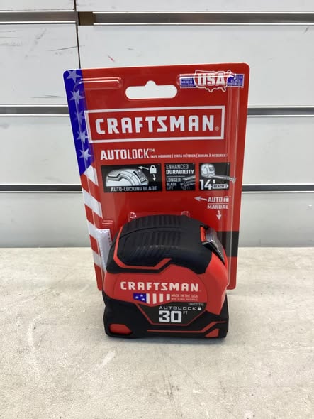 CRAFTSMAN Red Autolock 30-ft Auto Lock Tape Measure