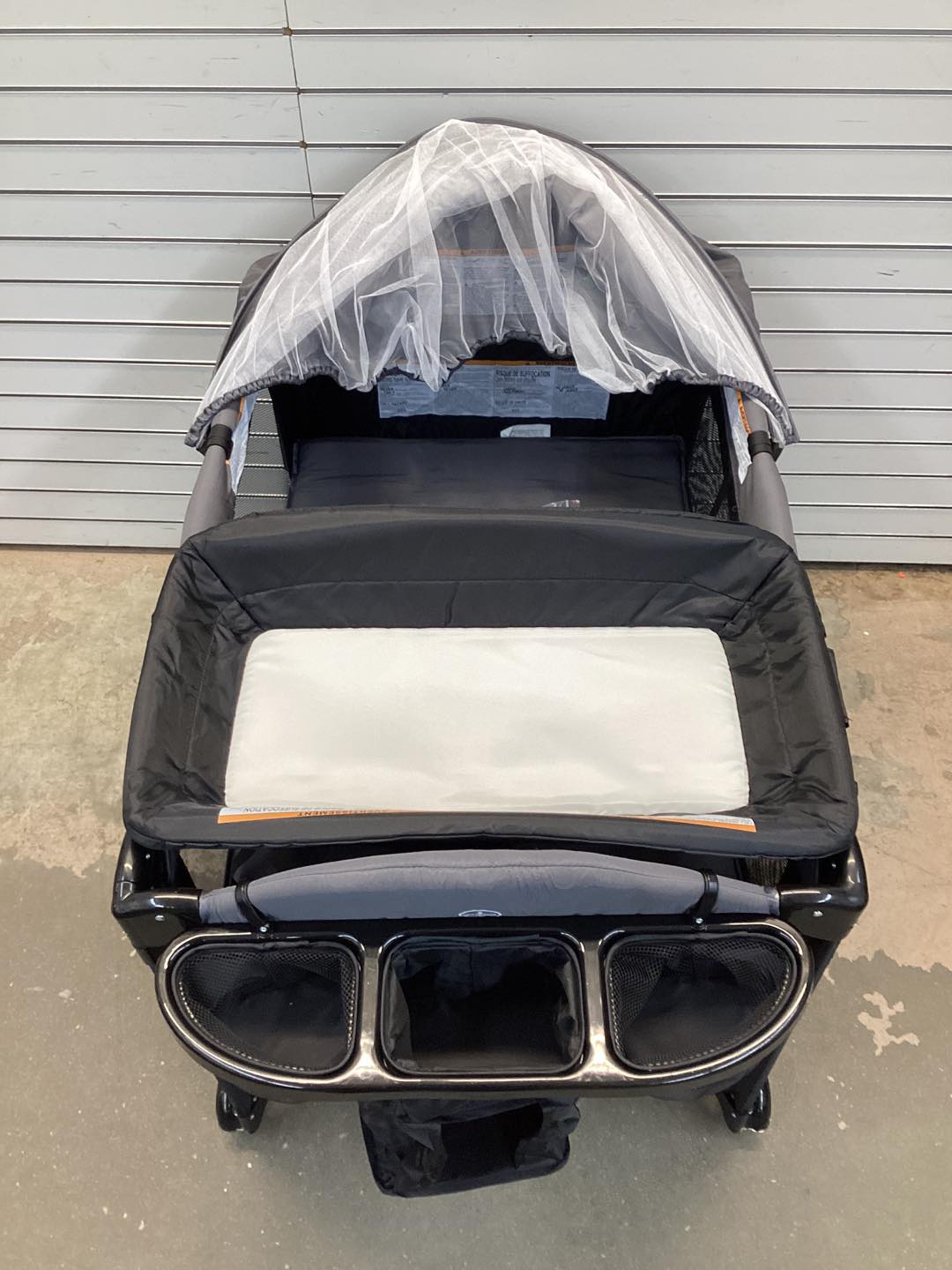 Costway Foldable Baby Bassinet with 4 Adjustable Heights Changing Table and Mattress