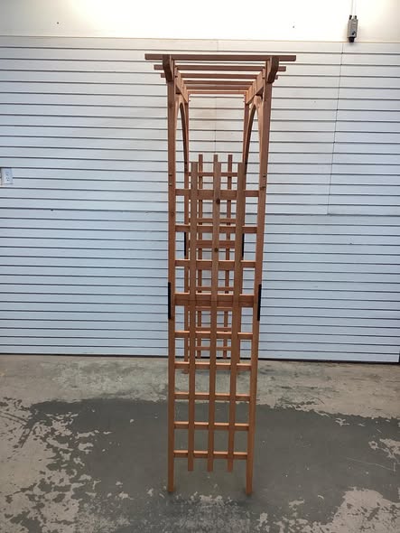 Costway Premium Outdoor Wooden Arbor Arch Pergola Trellis Wood Garden Yard Lattice