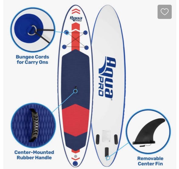 Aqua Leisure - 11' Inflatable Non-Slip Paddleboard with Backpack and Pump
