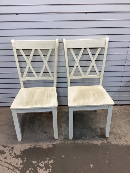 Costway Set of 2 Wooden Dining Chairs Mid Century Farmhouse Retro Kitchen Chairs