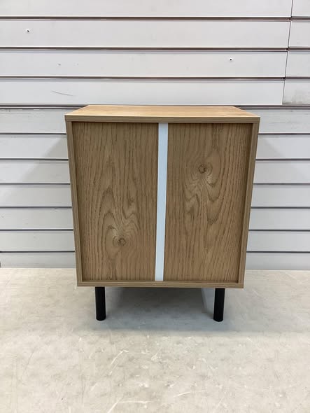 Costway 1 PCS Rattan Nightstand Boho End Table with Drawer & Open Shelf for Living Room Natural