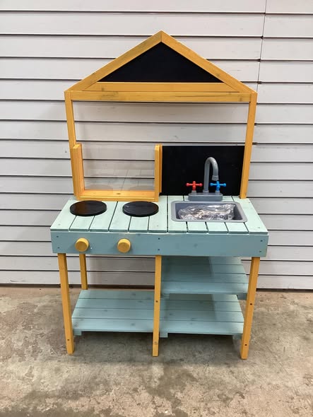 Costway Kids Kitchen Playset with Root Viewer Planter and Rotatable Faucet
