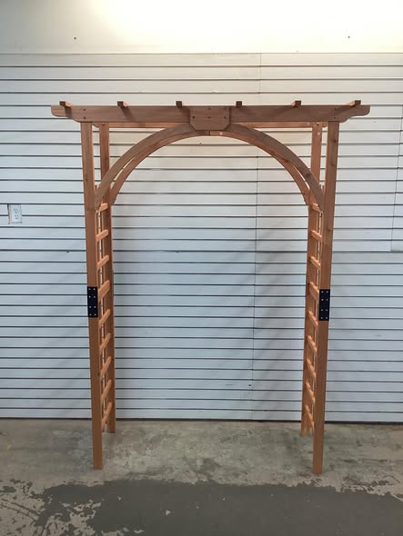Costway Premium Outdoor Wooden Arbor Arch Pergola Trellis Wood Garden Yard Lattice