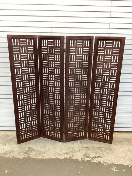 Costway 4 Panel Solid Wood Room Divider Folding Partition Stand