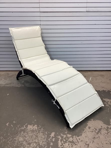 Costway Foldable Patio Lounge Chair with Cushion for Backyard