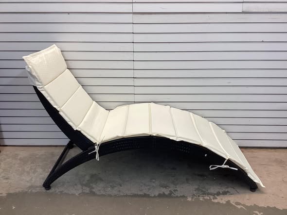 Costway Foldable Patio Lounge Chair with Cushion for Backyard