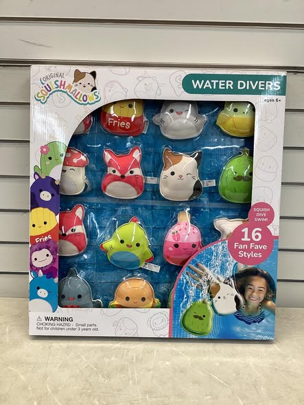 BigMouth Squishmallows Dive Toy Set, 16 pcs