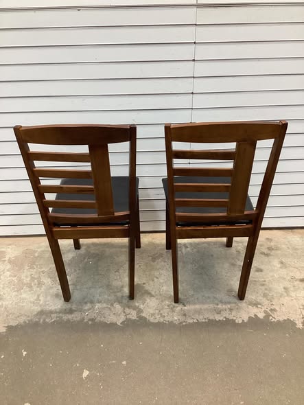 Costway - Dining Chair Set of 2 Upholstered Wooden Chairs with Padded Seat Rubber Wood Frame - Coffee