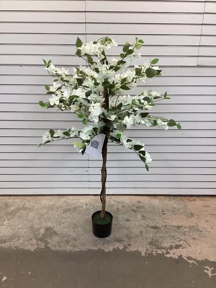 Goplus 4.5FT Bougainvillea Artificial Tree, Fake Potted Plant