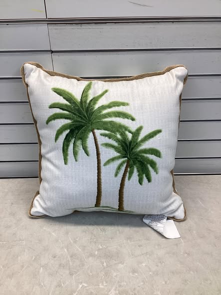 STUDIOCHIC 20” x 20” Twin Palms Home Summer Brights Indoor/Outdoor Decorative Pillow