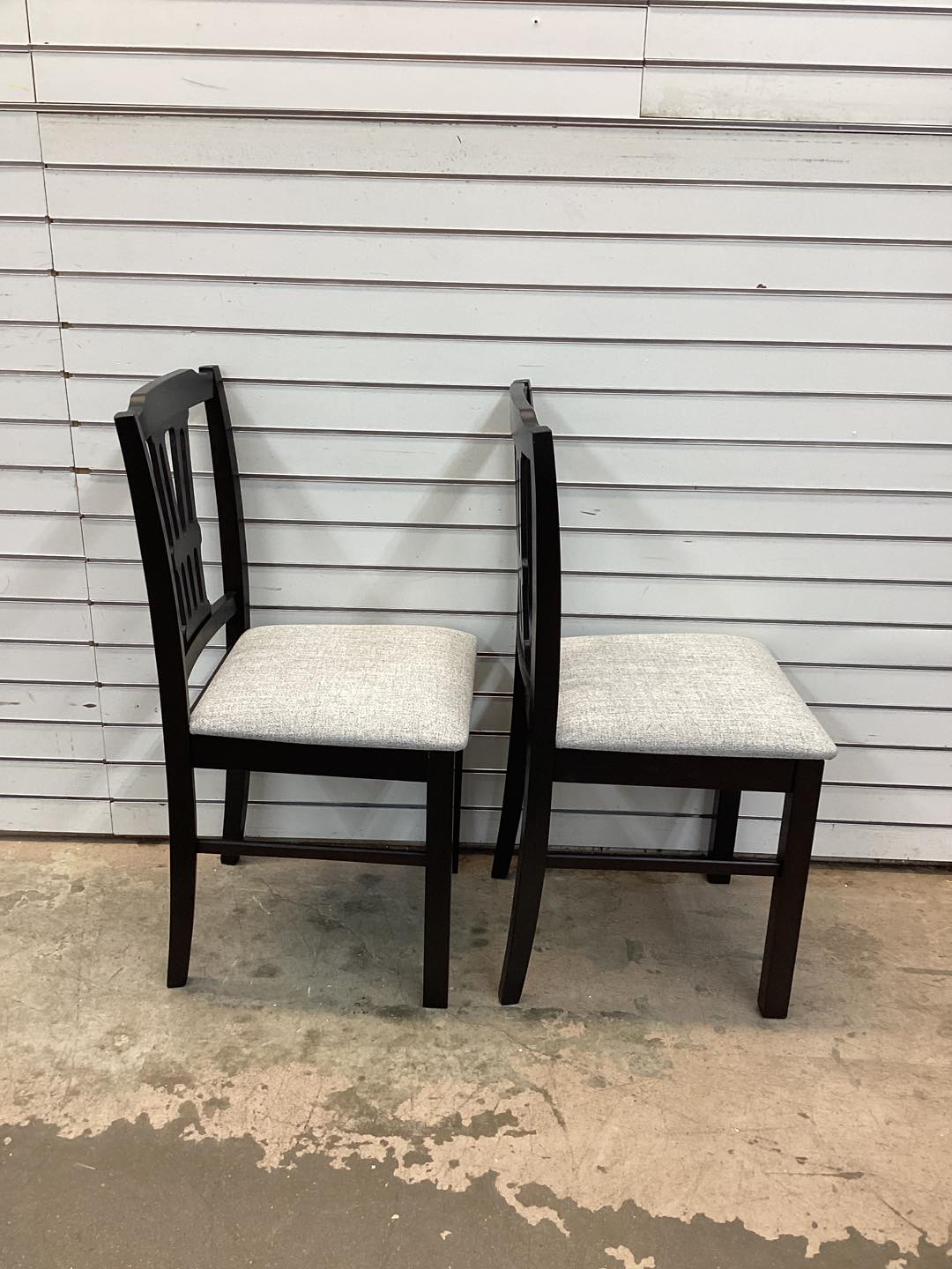 Wooden Dining Chairs Set of 2 Upholstered Kitchen Chairs with Solid Rubber Wood Frame