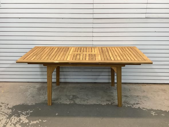 Costway Patio Dining Table Expandable for 6-8 People with Umbrella Hole Model# HW7366