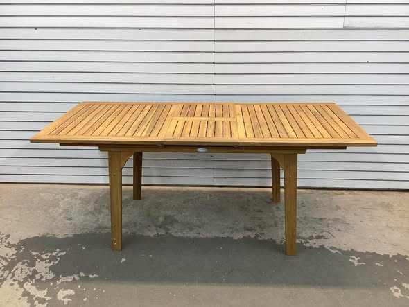 Costway Patio Dining Table Expandable for 6-8 People with Umbrella Hole Model# HW7366