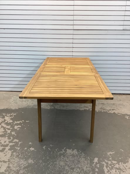 Costway Patio Dining Table Expandable for 6-8 People with Umbrella Hole Model# HW7366