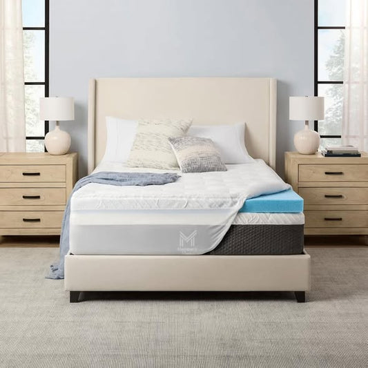 Member’s Mark 4" Pillow Top Gel Memory Foam Mattress Topper - Queen Size