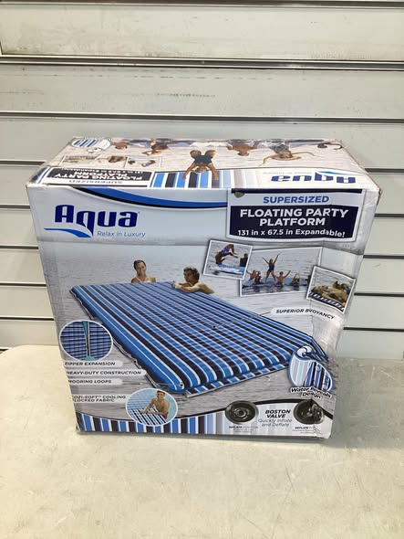 Aqua Large Floating Island with Expandable Zippers