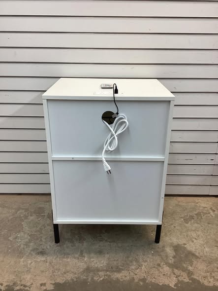Costway Record Player Stand Turntable Stand with Vinyl Storage Holder & Shelf Table - White