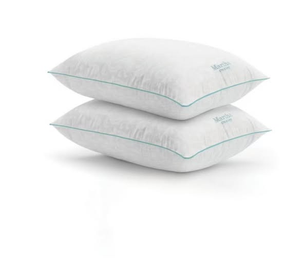 Martha Stewart 2-Pack Heirloom Jacquard Down Alternative Bed Pillows Size Queen