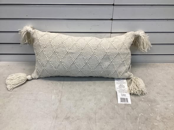 STUDIOCHIC 12” x 24” Knit Diamonds Home Summer Brights Indoor/Outdoor Decorative Pillow