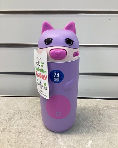 Ello Ellies 12oz Kids Stainless Steel Vacuum Insulated Water Bottle with Straw & Leak-Proof Lid