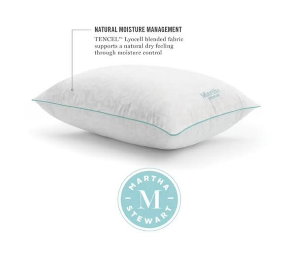 Martha Stewart 2-Pack Heirloom Jacquard Down Alternative Bed Pillows Size Queen