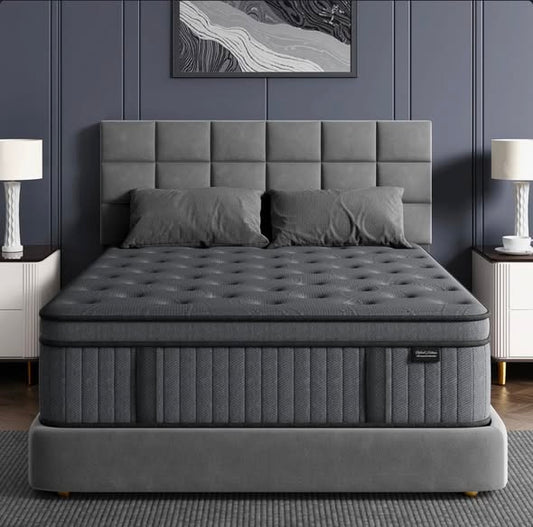 Alwyn Home 12" Medium Pocket Spring Hybrid Mattress King Size