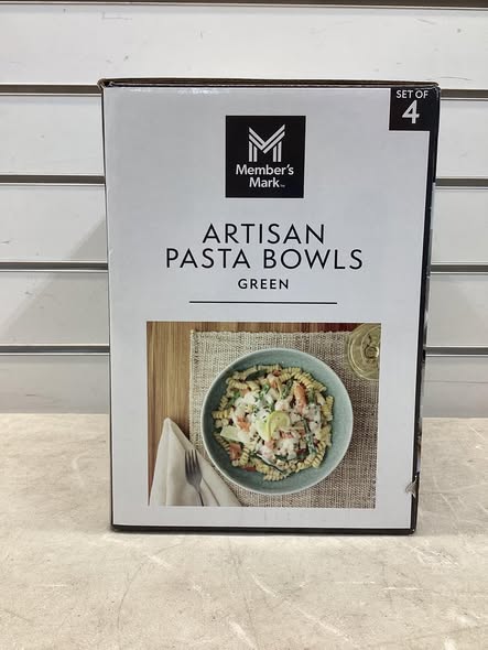 Member's Mark 4-Piece Stoneware Reactive Pasta Bowl Set
