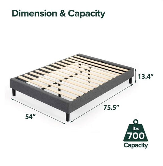 Zinus Night Therapy Essential Upholstered Platform Bed Size Full