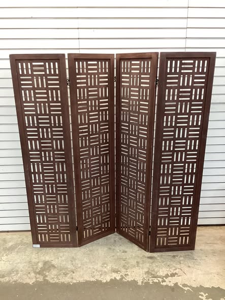 Costway 4 Panel Solid Wood Room Divider Folding Partition Stand