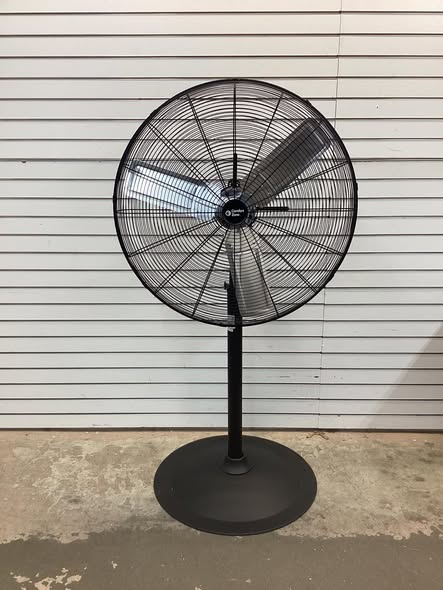 30 in. High-Velocity 3-Speed Industrial Pedestal Fan with Aluminum Blades and Adjustable Height