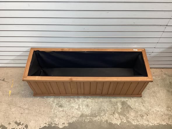 Barros Solid Cedar Rectangular Planter Box with Drainage Holes