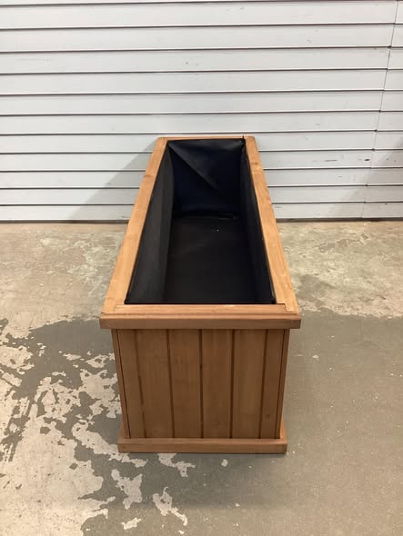 Barros Solid Cedar Rectangular Planter Box with Drainage Holes