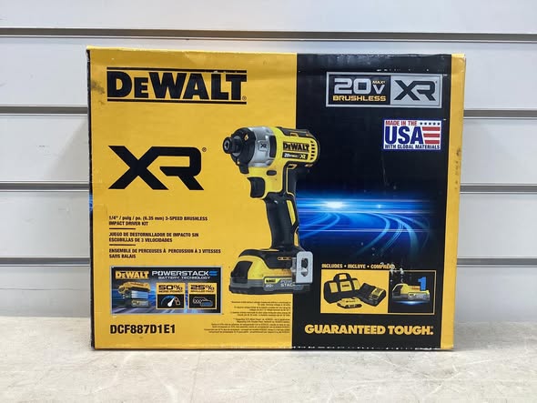 DEWALT XR 20-volt max 1/4-in Brushless Cordless Impact Driver with Batteries and Charger