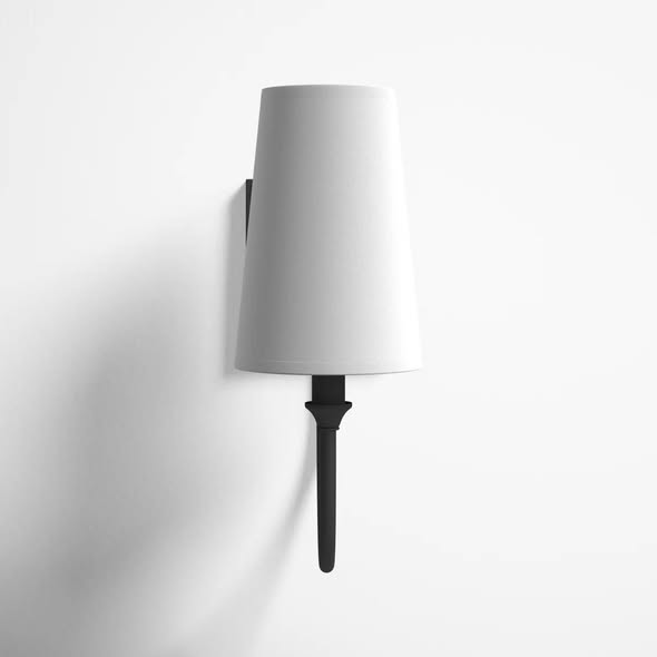 Alata 1 - Light Dimmable Armed Sconce in Black