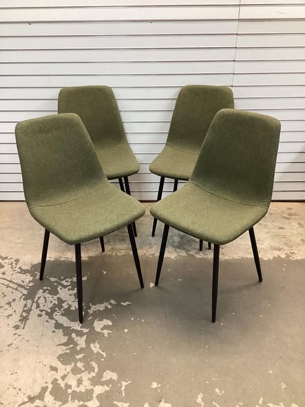 Brand New Set Of 4 Modern Kitchen Dining Chairs in Green