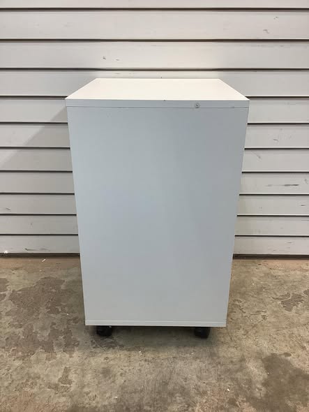HOMCOM Mobile Storage Cabinet Organizer with Drawer and Cabinet, Printer Stand with Castors, White