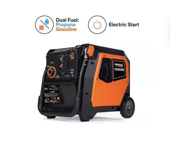 Generac 5200 Starting / 3900 Running Watt Gasoline/Liquid propane Dual Fuel Portable Generator