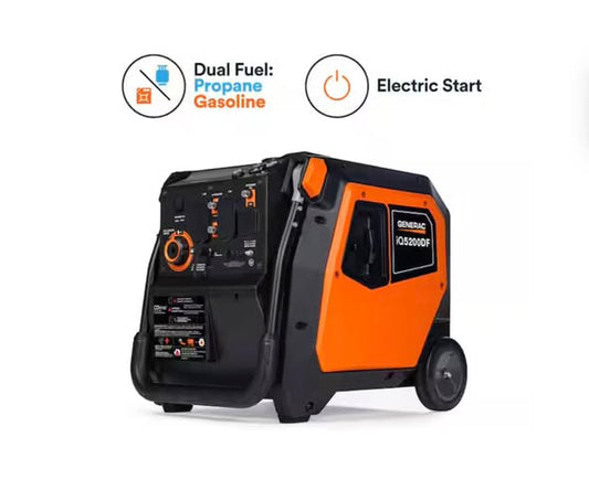 Generac 5200 Starting / 3900 Running Watt Gasoline/Liquid propane Dual Fuel Portable Generator